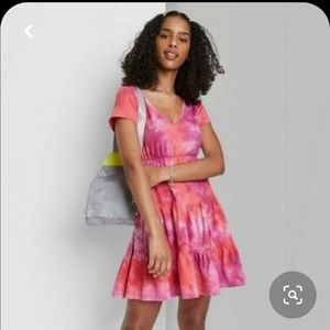 Wild fable pink tie dye dress. NWT